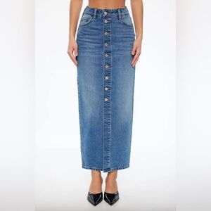 90s Style Minimalist Dynamite Denim Pencil Skirt - Size Small